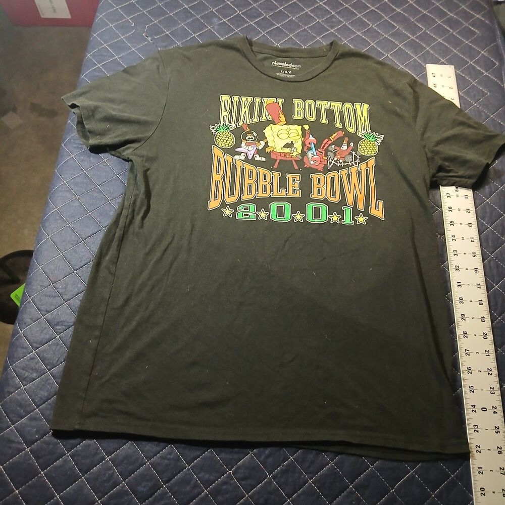 SpongeBob SquarePants Bikini Bottom Bubble Bowl 2001 T-Shirt L Large